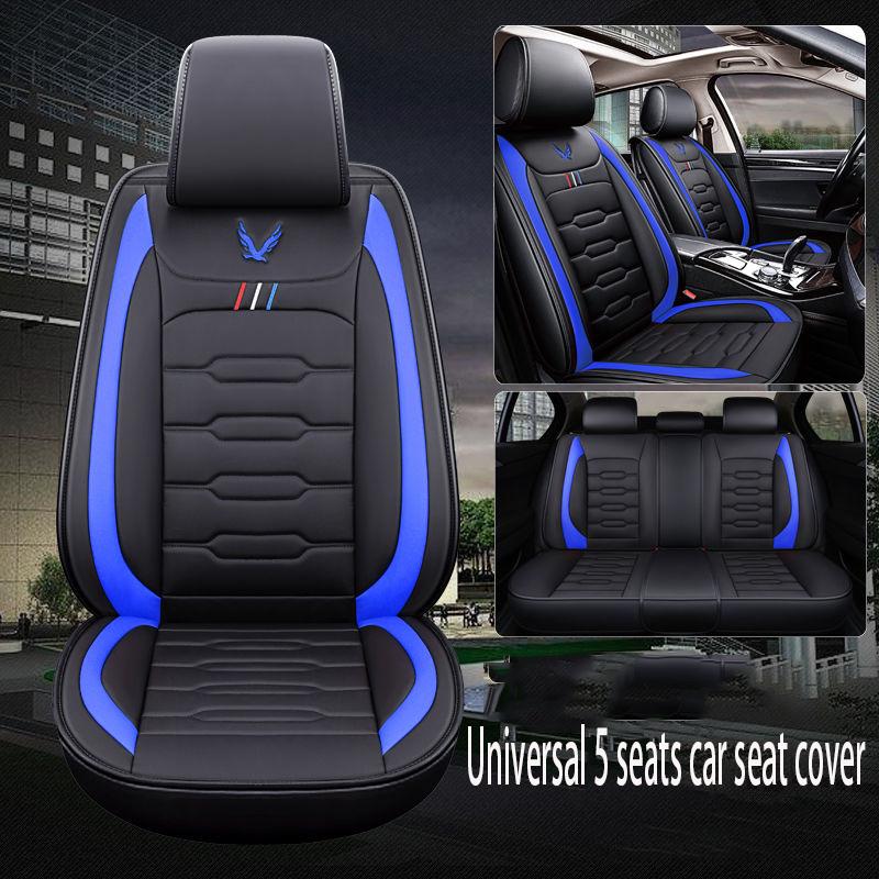 Leather 5 seats Universal Car seat cover Waterproof Car Seat Cover Universal 5 set Auto Seat Cushion