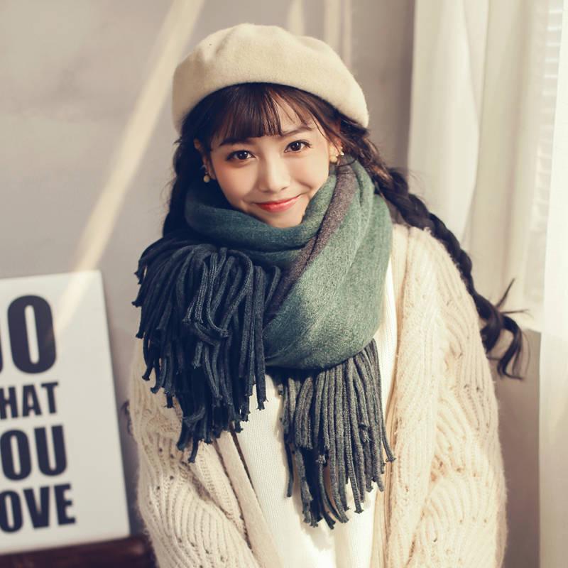 Scarf for Women Wool Scarves Winter Poncho Men's Cashmere Scarfs Female Male Shawl Pashmina