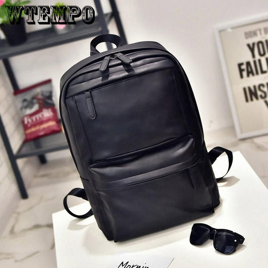 Laptop Leather Backpack Men Travel Casual School Backpack College Mochila masculina Backpack