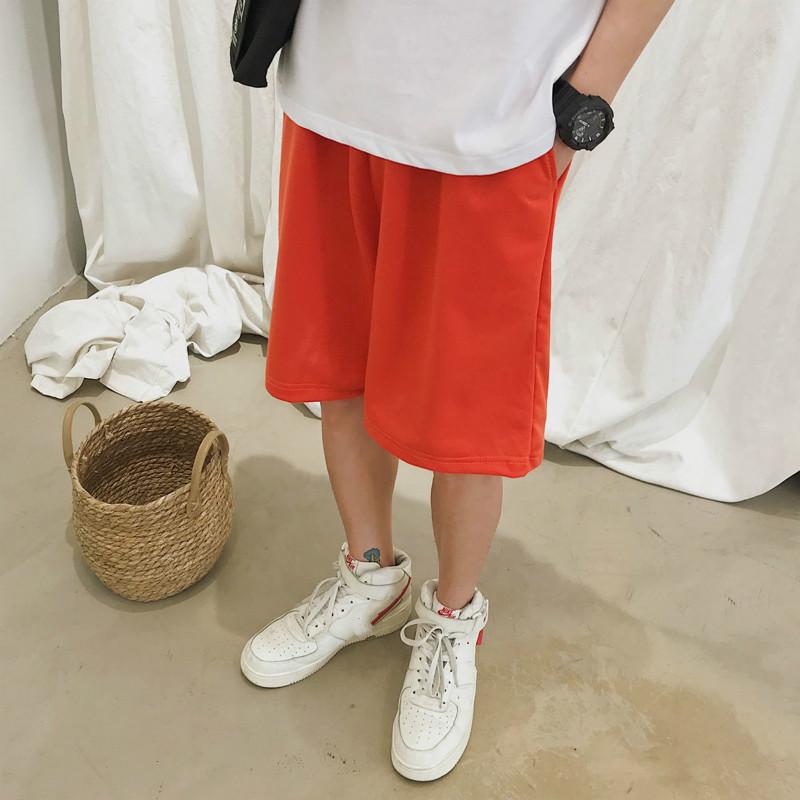 Summer Solid Color Pants Men's Loose and Versatile Trend Casual Men's Sports Five-point Shorts for Outer Wear