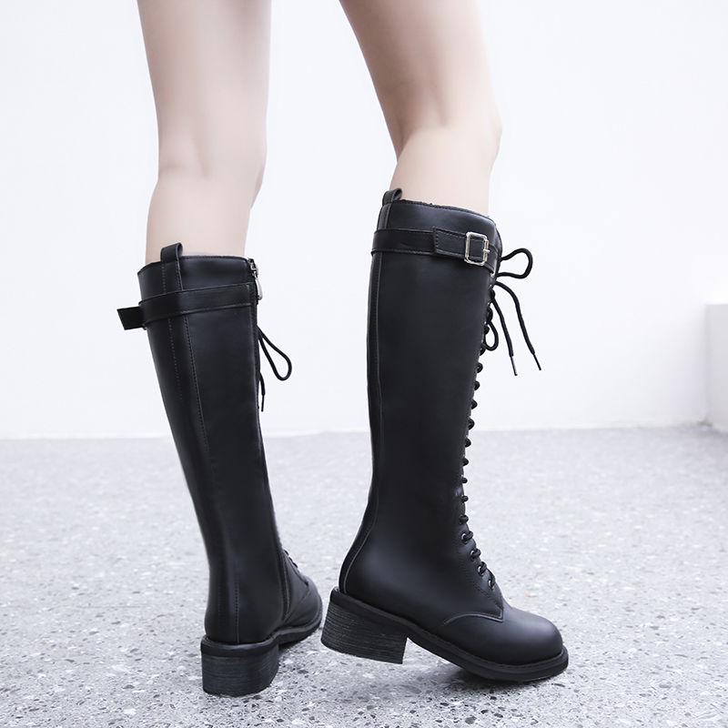 Fashion Slim Boots Mid Boots Women Autumn and Winter Martin Boots Women Flat Boots Boots