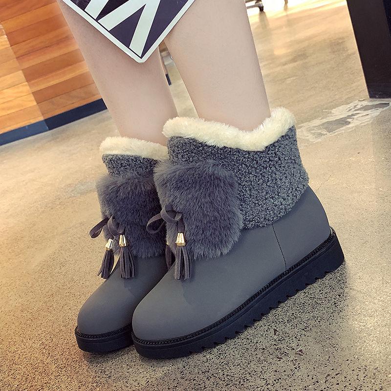 Snow Boots Female 2019 Autumn and Winter  Women's Cotton Shoes Short Boots Warm Plus Velvet Boots