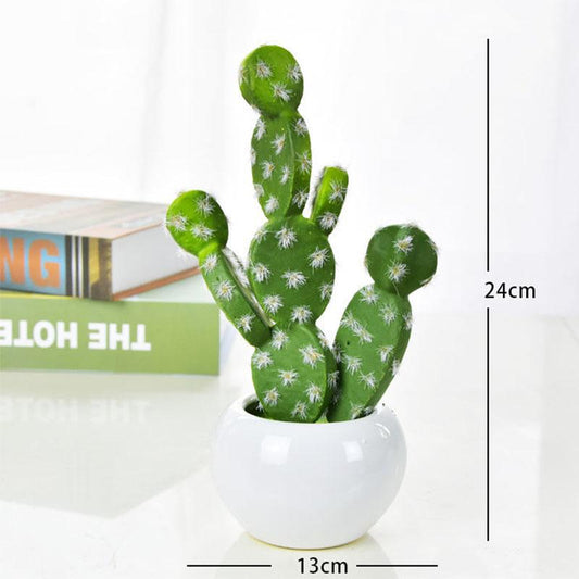 Desktop Decorations Mini Potted Ornaments Creative Simulation Succulents Bonsai Ceramic Pots Succulent Cactus Simulation Potted Plants