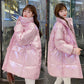 Glossy Down Women's Cotton-padded Jacket Winter Korean Style Loose Cotton-padded Jacket Student Bread Jacket