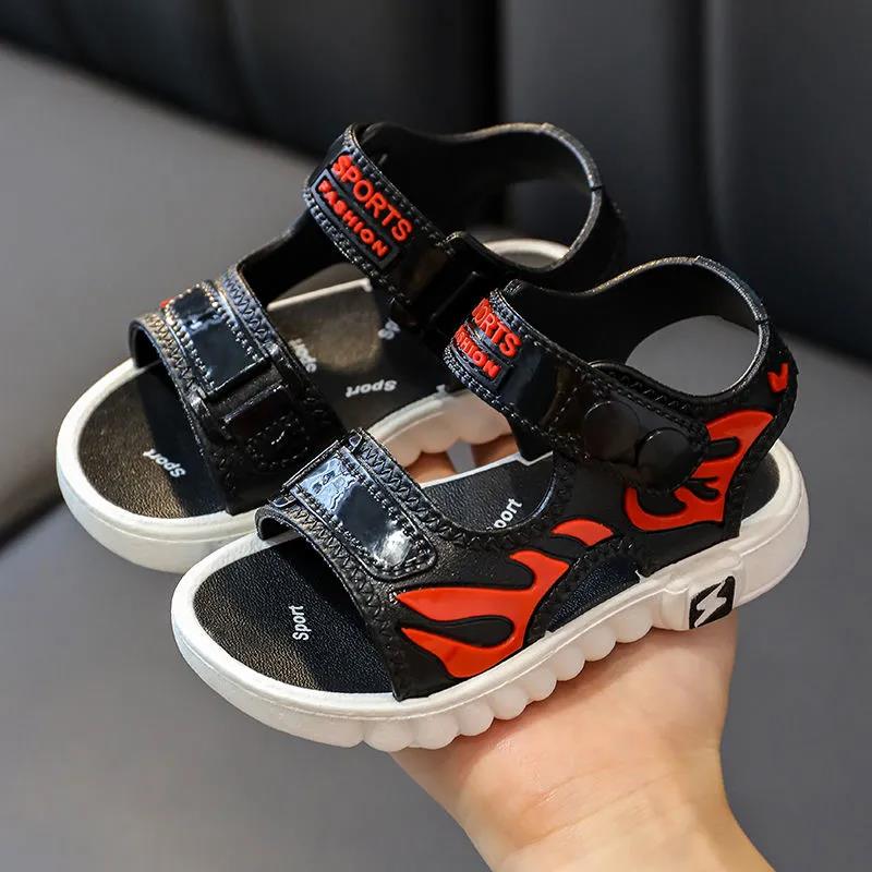 Boy's Sandals In Summer Soft Sole Casual Flat Sandals Non Slip Colorful Outdoor Beach Sandals