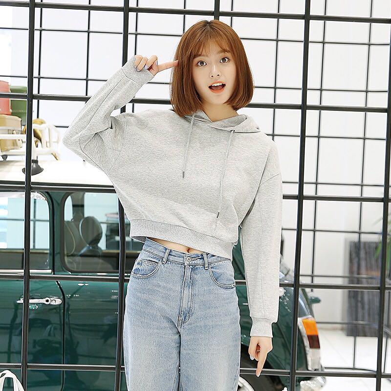 Hooded top spring and autumn sweater cotton women's sweatshirt wild large size long sleeve warm