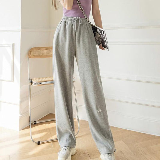 Fried Street American Loose Sports Sweatpants Women's Loose Casual Leggings Pants Summer Thin High Waist Thin Harem Pants