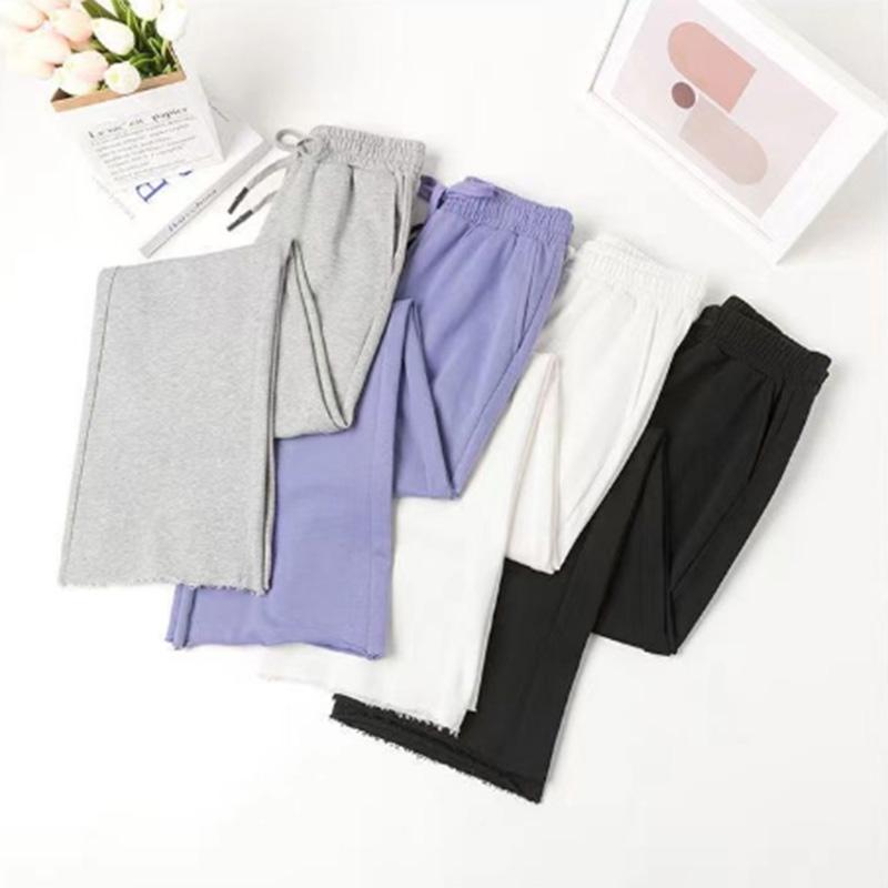 Drape Wide-leg Pants Women's Spring High Waist Loose Straight Solid Color Sports Pants Student Sports Casual Sweatpants