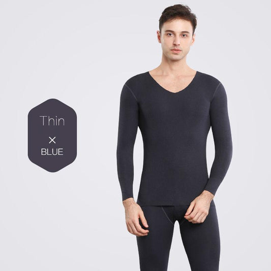 Men Winter Thermal Underwear O-neck Male Autumn Clothes Tight Suit Thicken Windproof Comfortable Soft Lining Long Sleeve Tracksuit Versatile Pajamas