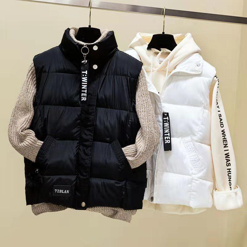 Women's Loose Short Vest Autumn and Winter Thickened Warm Vest Down Coat Cotton Top