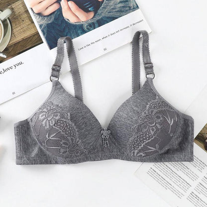 Bra Mother No Steel Ring Gather Underwear Breathable Anti-sagging Middle-aged Large Size Adjustment Bra