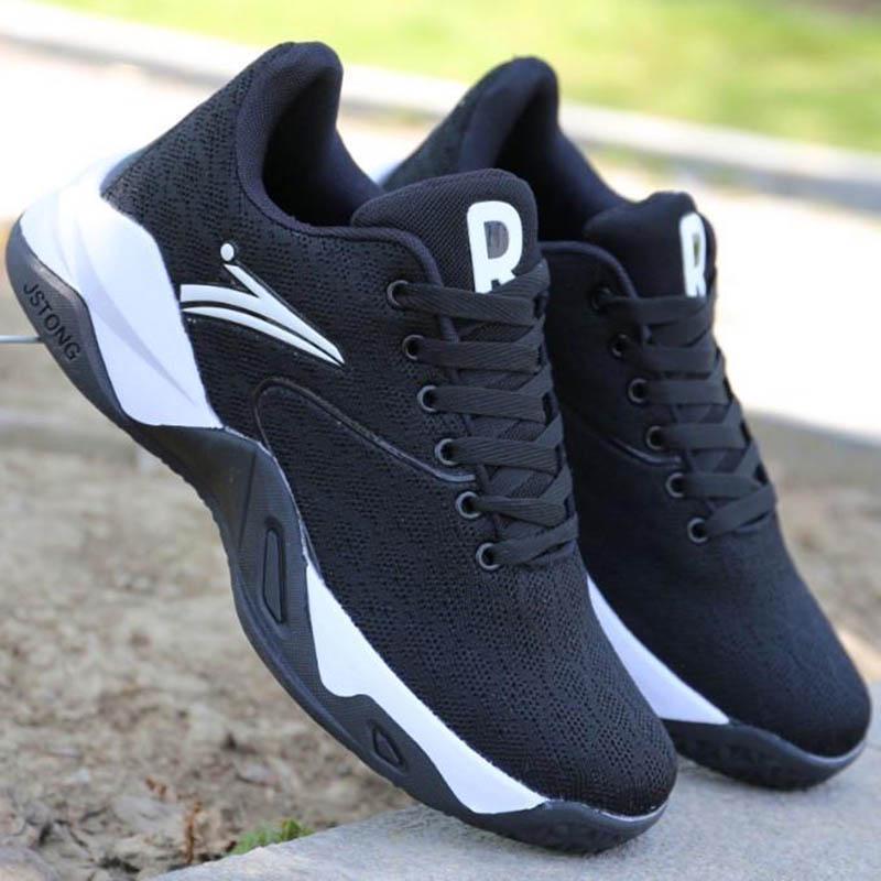 Plus Size 39-44 Men Mesh Sneakers Low-top Running Sports Basketball Shoeses Non-slip Comfortable Wear-resistant Sports Shoes