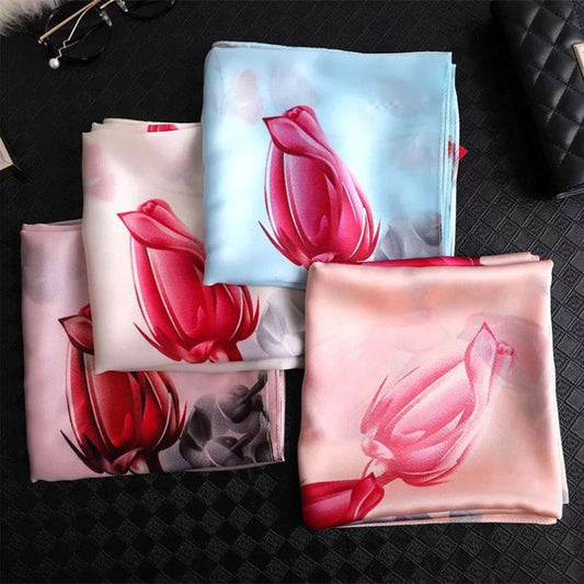 All-match Shawl Women's Silk Scarf Women's Ever-changing Scarf Long Autumn and Winter Warm Silk Gauze Women's Summer Sunscreen Shawl