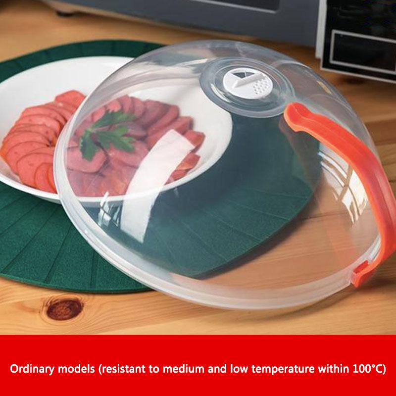 Microwave Oven Food Cover Transparent Anti Sputtering Cover Handle Reusable Airtight Food Covers Home Handle Heat Resistant Lid