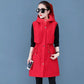 Women's Winterized Vest Winter Fleece Plus Thick Mid-Length Cotton Parka Coat