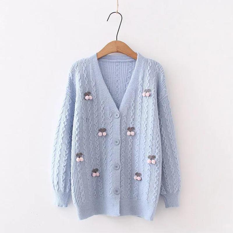 Sweet Wind Sweater Coat 2021 Women Loose Loose Outer Wear Small Fresh Student Knit Cardigan