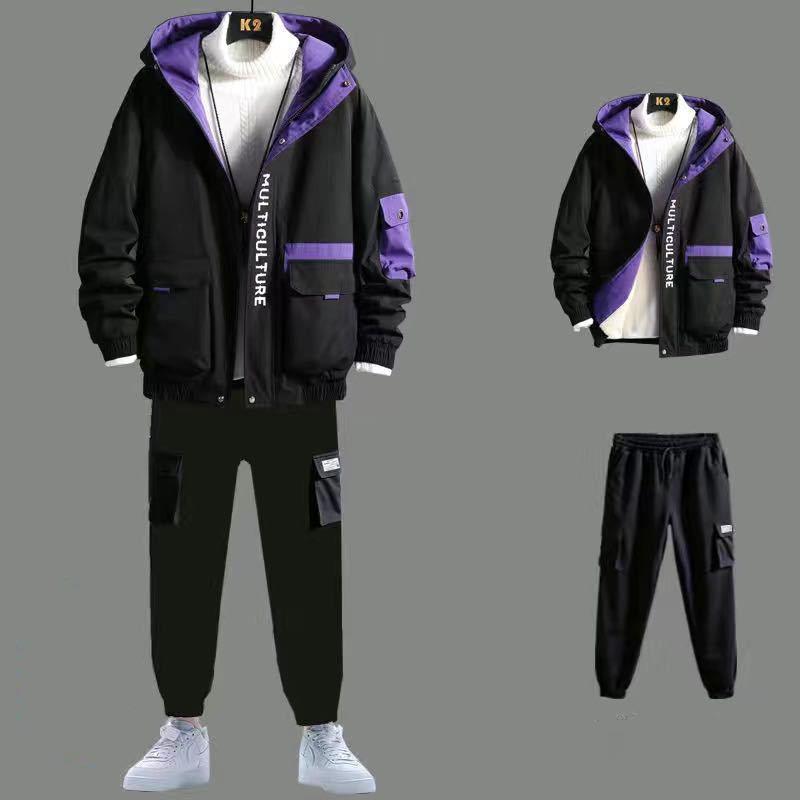 Spring and Autumn Fashion Men's Suit Youth Sports Leisure Korean Style Trend Suit