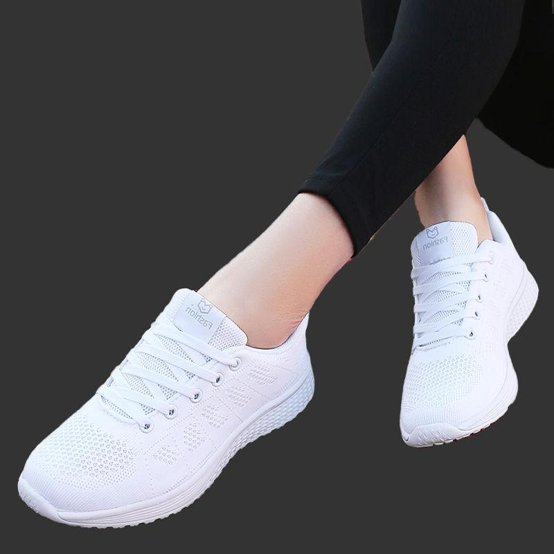 Women Casual Shoes Breathable Walking Mesh Flat Shoes Woman Contrast Color Sneakers Women Tennis Sports Shoes