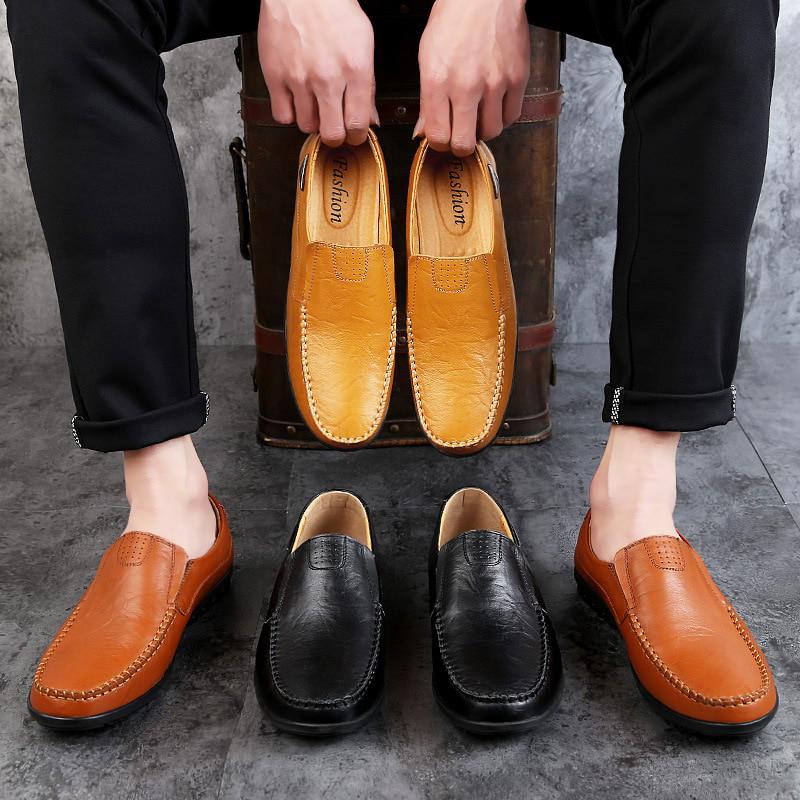 Man Casual Shoes Genuine Leather Men Moccasin Shoes Fashion Leather