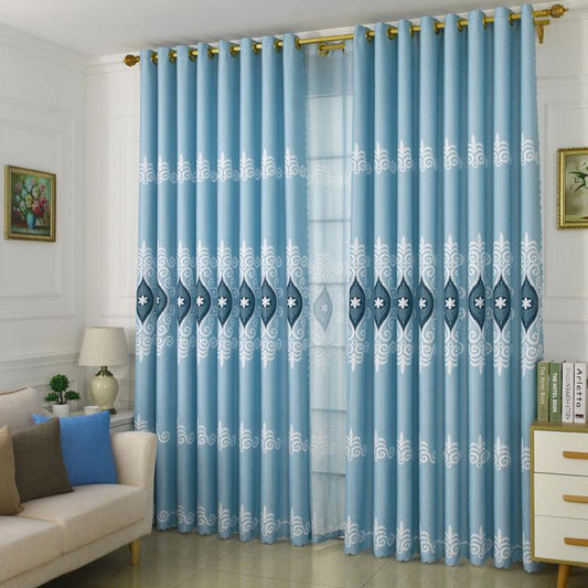 1/2pcs Modern Blackout Curtains for Living Room Window Curtains for Bedroom Curtains Fabrics Ready Made Finished Drapes Blinds Tend