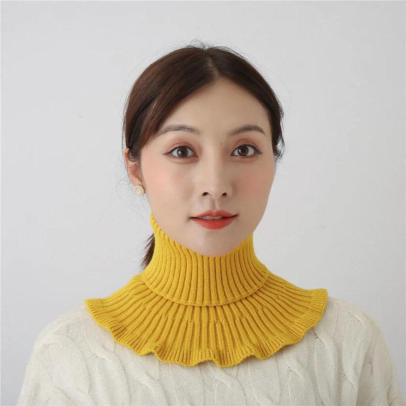 Bib Women's Hood Autumn and Winter Warmth Collar All-match Fake Collar Knitted Turtleneck Wool Collar