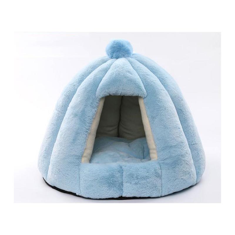 Cat Bed for Winter Warm Pet Dog Litter Cat Supplies Cat House Enclosed Thickened Dog Cat House Kennel Doggy Cushion Basket Teddy Cat Sleeping Bed