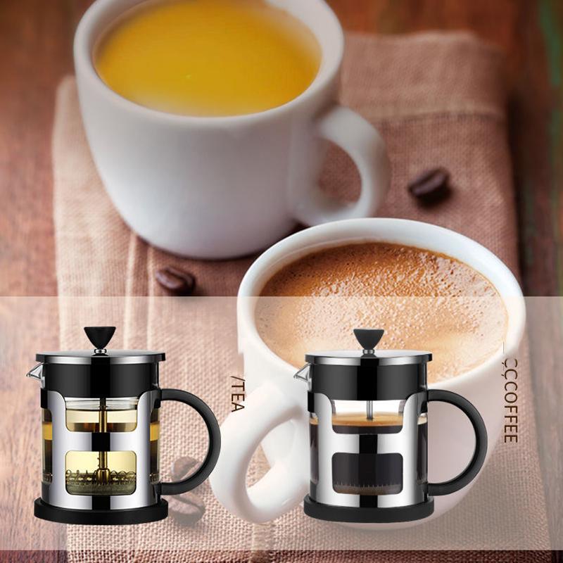 Coffee Pot Hand-punching Method Pressure Pot Household Glass Filter Cup Teapot Hand Pressure French Tea Maker