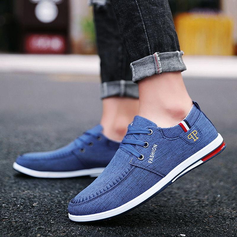 Spring Casual Men's Canvas Shoes Trend Old Beijing Cloth Shoes Korean Style Breathable Shoes