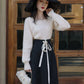 Autumn and Winter Korean Style Fashion Skirt Suit Is Thin  Sweater Skirt Skirt Temperament Two-piece Suit