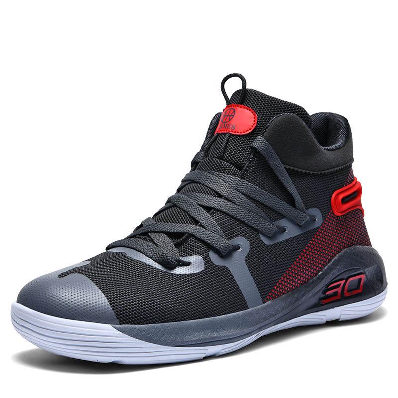 Men High-top Basketball Shoes Sneakers Non-slip Lightweight Breathable Running Shoes Tactical Boots