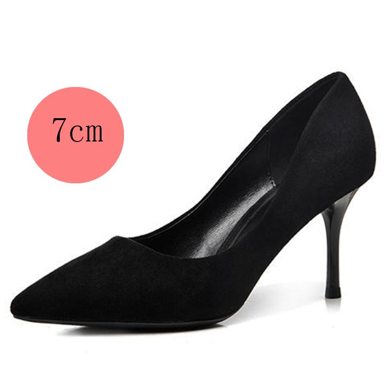 High Heels Female Stiletto Black Pointed Toe French Girl Temperament Spring and Autumn Girl Shallow Mouth Single Shoes Summer