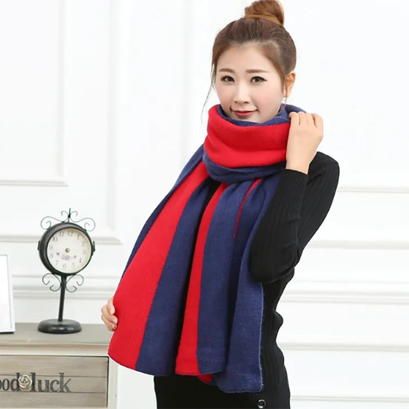 Scarf Female Autumn and Winter Korean Wild Long Thicked Warm Knitted Wool Scarf Winter