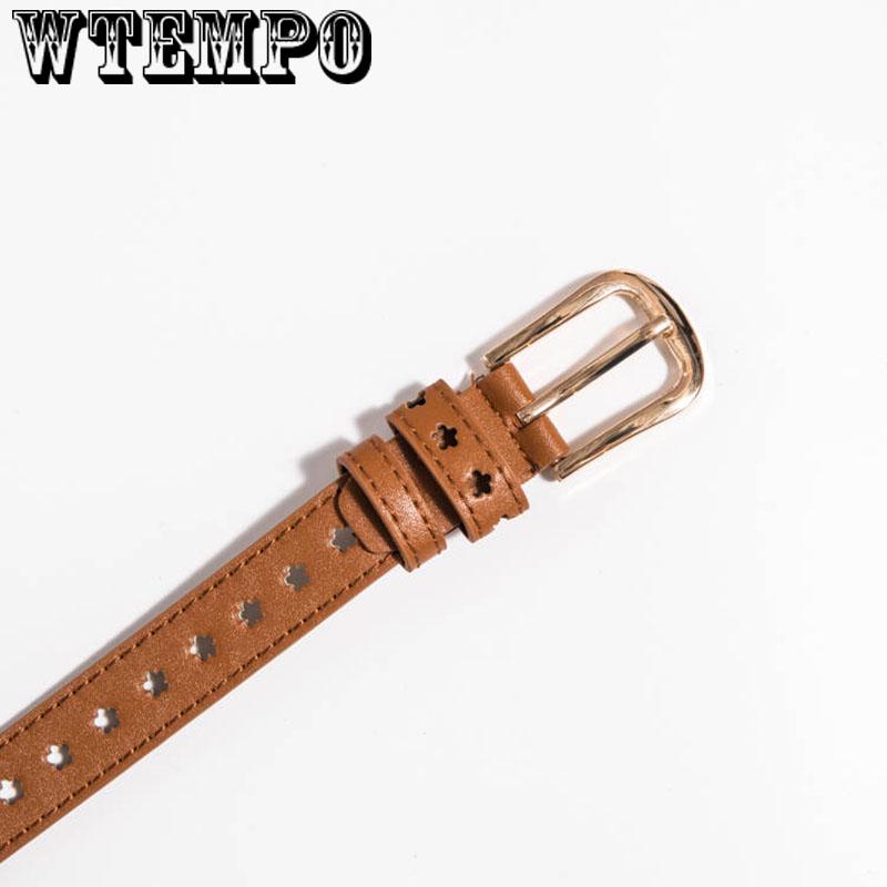 Metal Buckle Thin Casual Belt For Women Leather Belt Female Straps Waistband Accessories