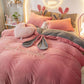 Thickened Crystal Velvet Coral Velvet Four-piece Set Winter Plus Velvet Warmth Double-sided Flannel Bed Sheet Quilt Cover Pillowcase Bedding