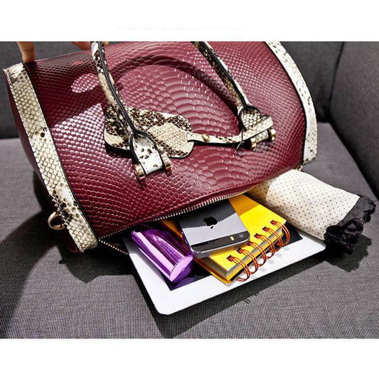 Patent leather bag Genuine Leather Woman bag European and American style handbag Trendy wild