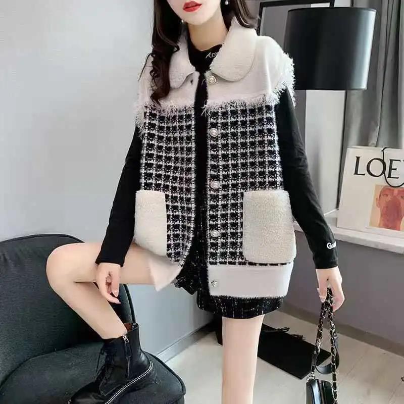 Women's Autumn and Winter Vest Jacket All-match Sleeveless Cardigan Jacket