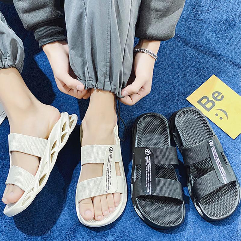 Outer Wear Trendy Personality Men's Slippers Fashion Blogger Beach Sandals Summer Household Non-slip Flip Flop Sandals