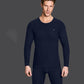 Men Winter Thermal Underwear O-neck Autumn Tight Suit Thicken Windproof Comfortable Soft Lining Long Sleeve High Elasticity Versatile Spring Pajamas