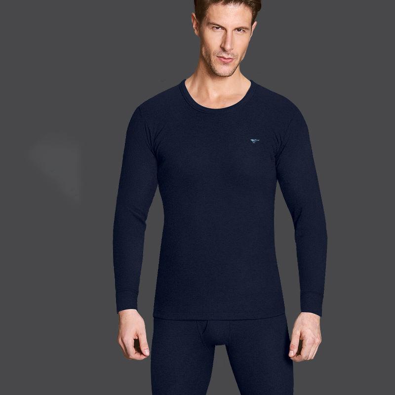 Men Winter Thermal Underwear O-neck Autumn Tight Suit Thicken Windproof Comfortable Soft Lining Long Sleeve High Elasticity Versatile Spring Pajamas