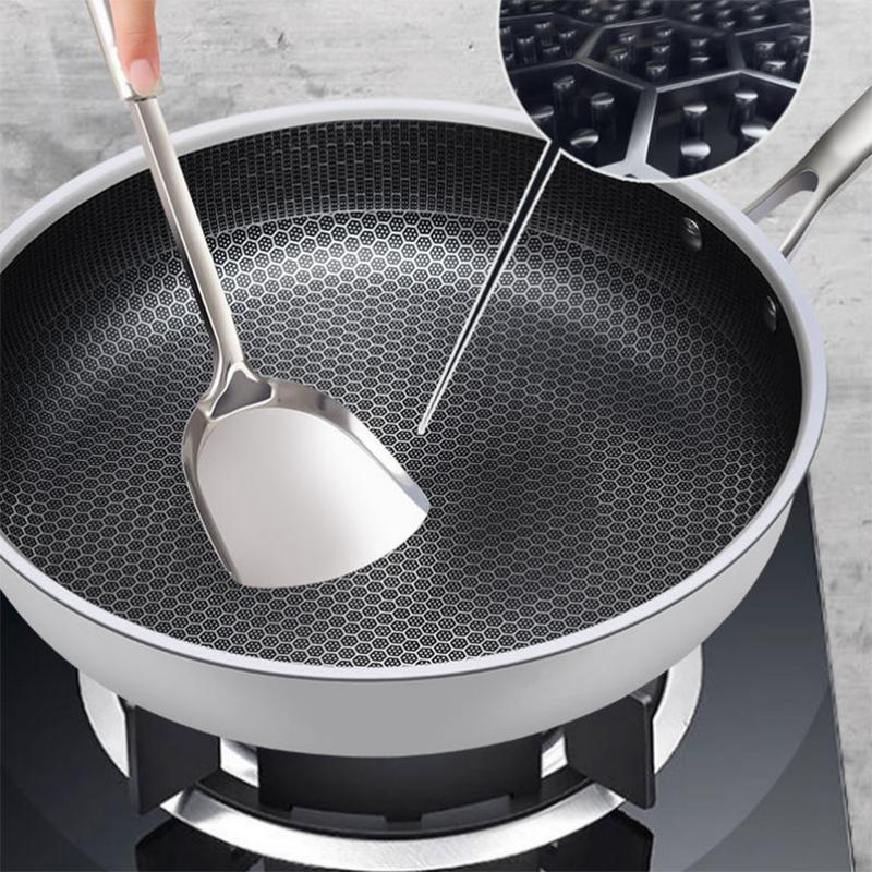 Stainless Steel Pan Non-stick Pan Household Steak Frying Pan Small Omelette Pan Induction Cooker Gas Stove Special Pancake Pan