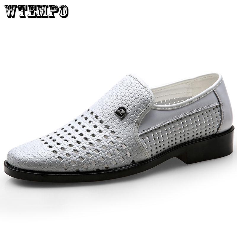 Summer Men Shoes Casual Luxury Genuine Leather Loafers Moccasins Breathable Slip on Shoes