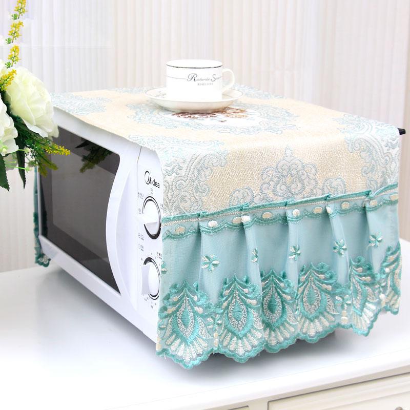 Luxury Dust Cover Microwave Oven Covers Lace Dust Cover Wear Resistant Cloth Dustproof Cloth Durable Kitchen Decoration