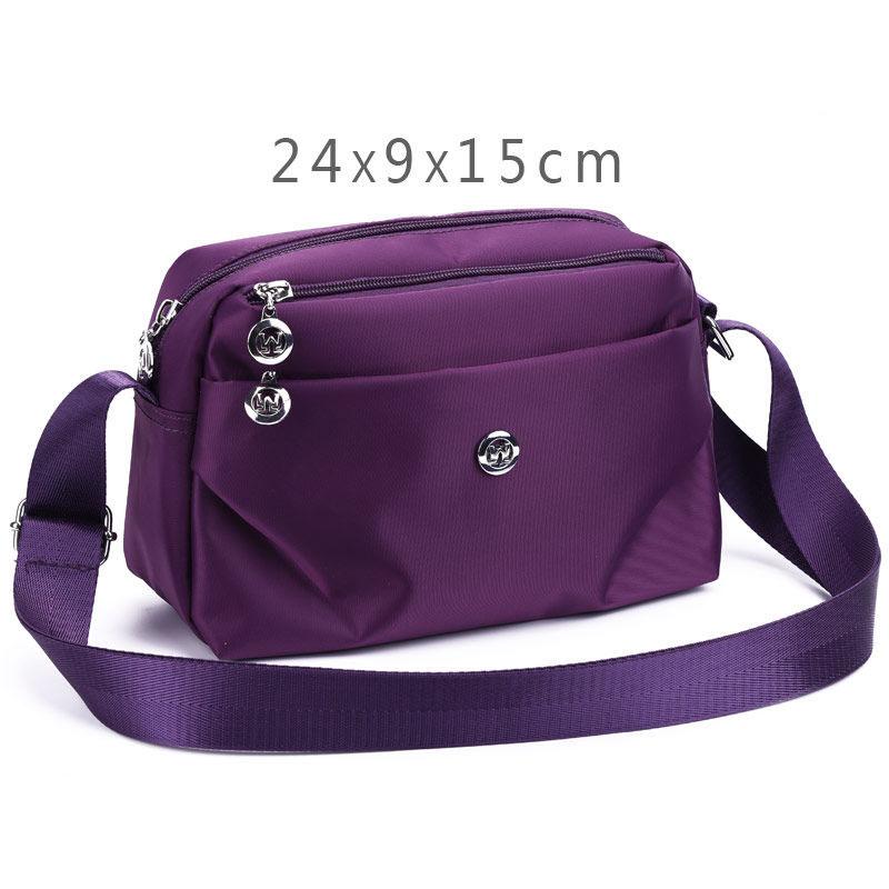 1pcs Women Canvas Crossbaby Bags Travel Casual Large Daily Shoulder Shopper Mother Handbag Multi-layer Zipper Closure