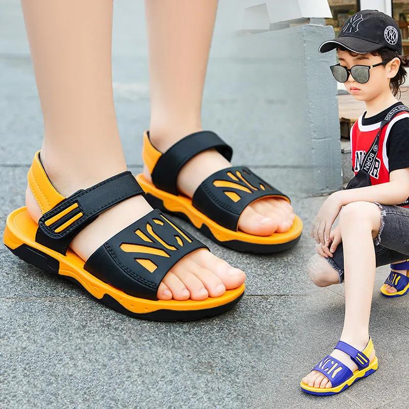 Boys Shoes In Summer Boys Soft Sole Anti-slip Casual Sandals Kids Outdoor Beach Flat Sandals