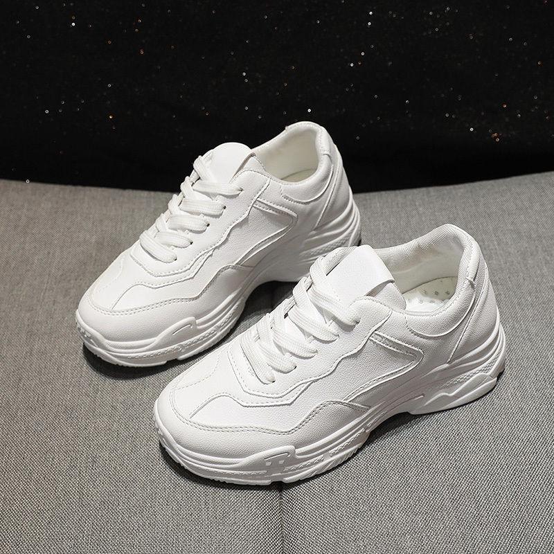 Women Casual Shoes Suede Leather Platform Shoes Women Sneakers Ladies White Trainers Chaussure Femme