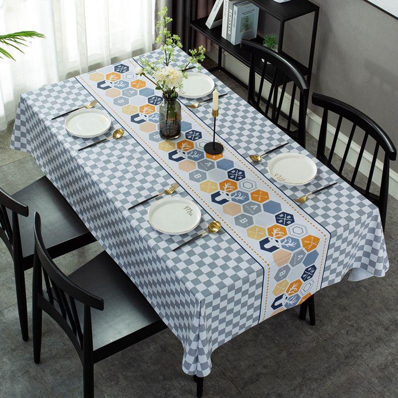 Nordic Table Cloth Waterproof, Oil-proof and Scald-proof Disposable Rectangular Pvc Coffee Table Cloth Table Mat Cloth Art Desk Table Mat