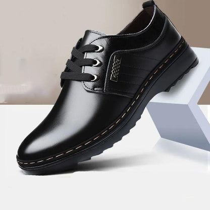 Men's Breathable Leather Shoes Korean Version of The Increase In The Young British Pointed Business Suits Men's Leather Shoes