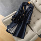 Women's Trench Coat Autumn Winter Elegant Women Double Breasted Solid Trench Coat Vintage Turn-down Collar Warm Trench with Belt