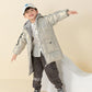 Children's Down Jackets Medium-length Boys and Girls White Duck Down Jackets Thick Warm Shiny and Wash-free Hooded Children's Wear