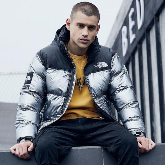 Large Size Silver All-match The Most Fashionable Trend of Men's Cotton Winter Loose Thick Warm Jacket